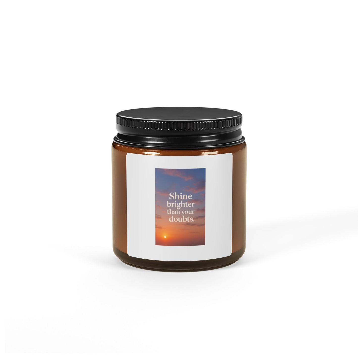 Scented Soy Candle (Multi-Size, Amber Jar)