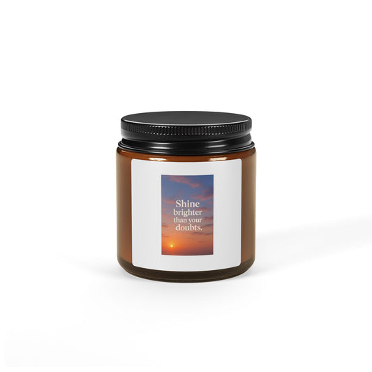 Scented Soy Candle (Multi-Size, Amber Jar)
